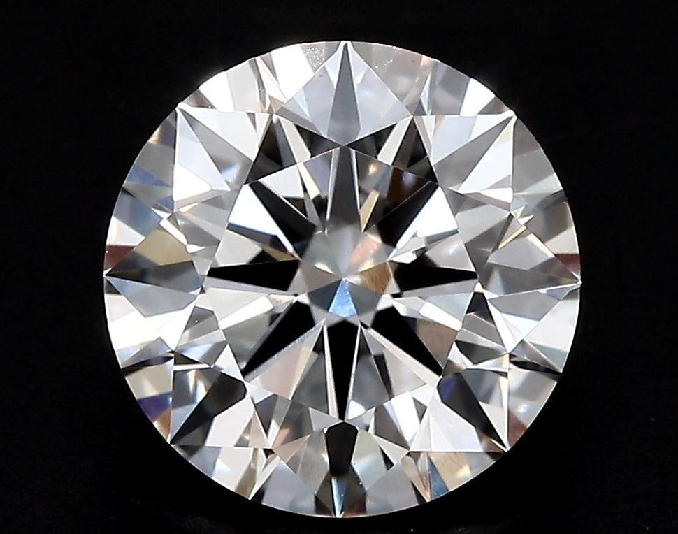 4.09 Carat Round Lab Diamond with  Cut Diamond in 14KT  view 1
