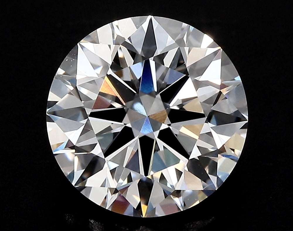 4.09 Carat Round Lab Diamond with  Cut Diamond in 14KT  view 1
