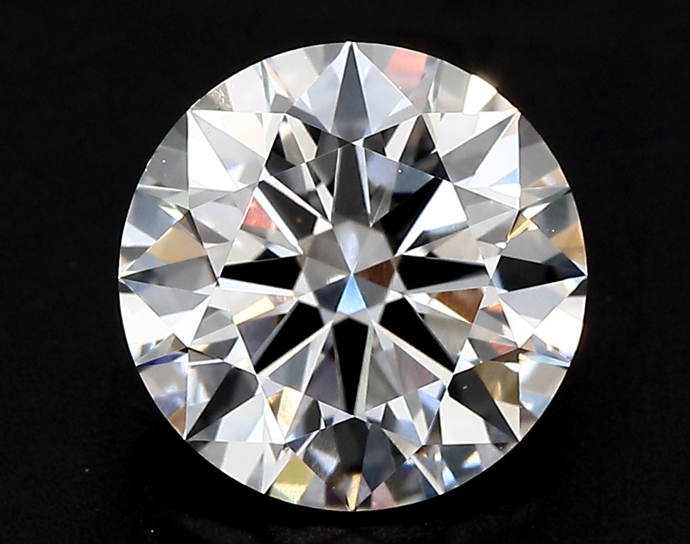 3.21 Carat Round Lab Diamond with  Cut Diamond in 14KT  view 1
