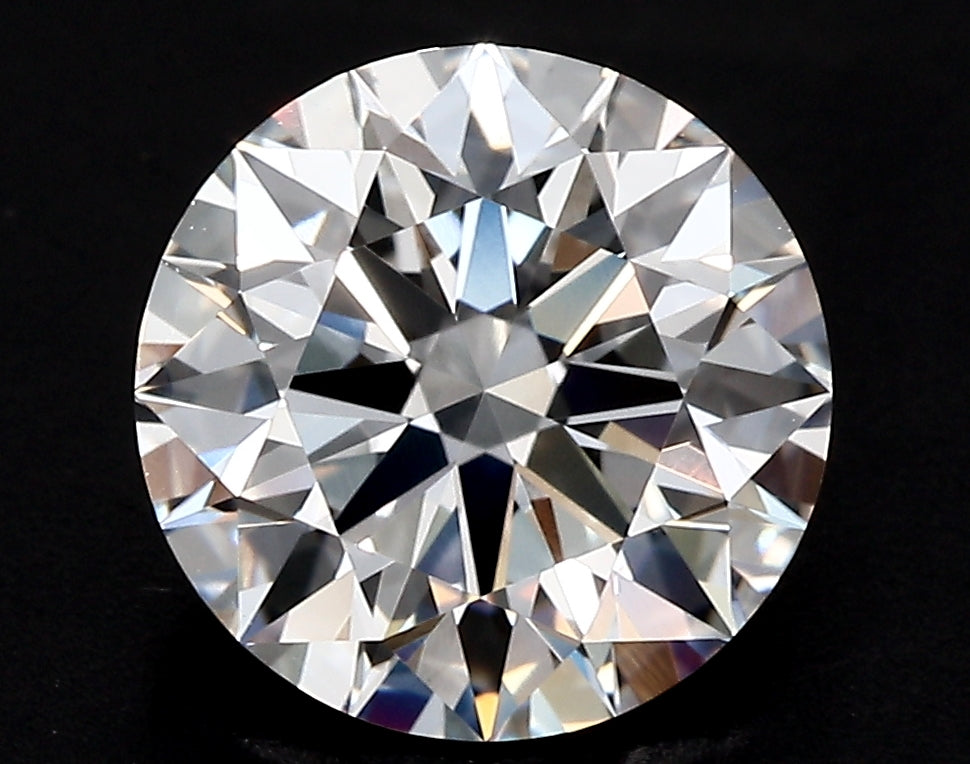 2.2 Carat Round Lab Diamond with  Cut Diamond in 14KT  view 1
