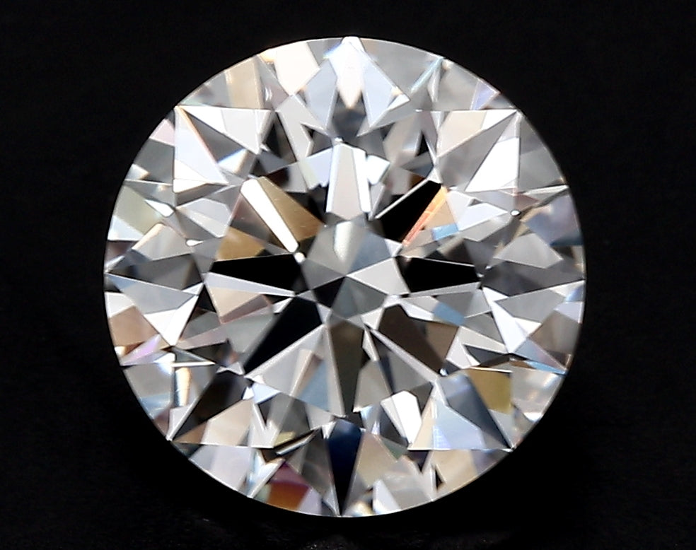 2.98 Carat Round Lab Diamond with  Cut Diamond in 14KT  view 1
