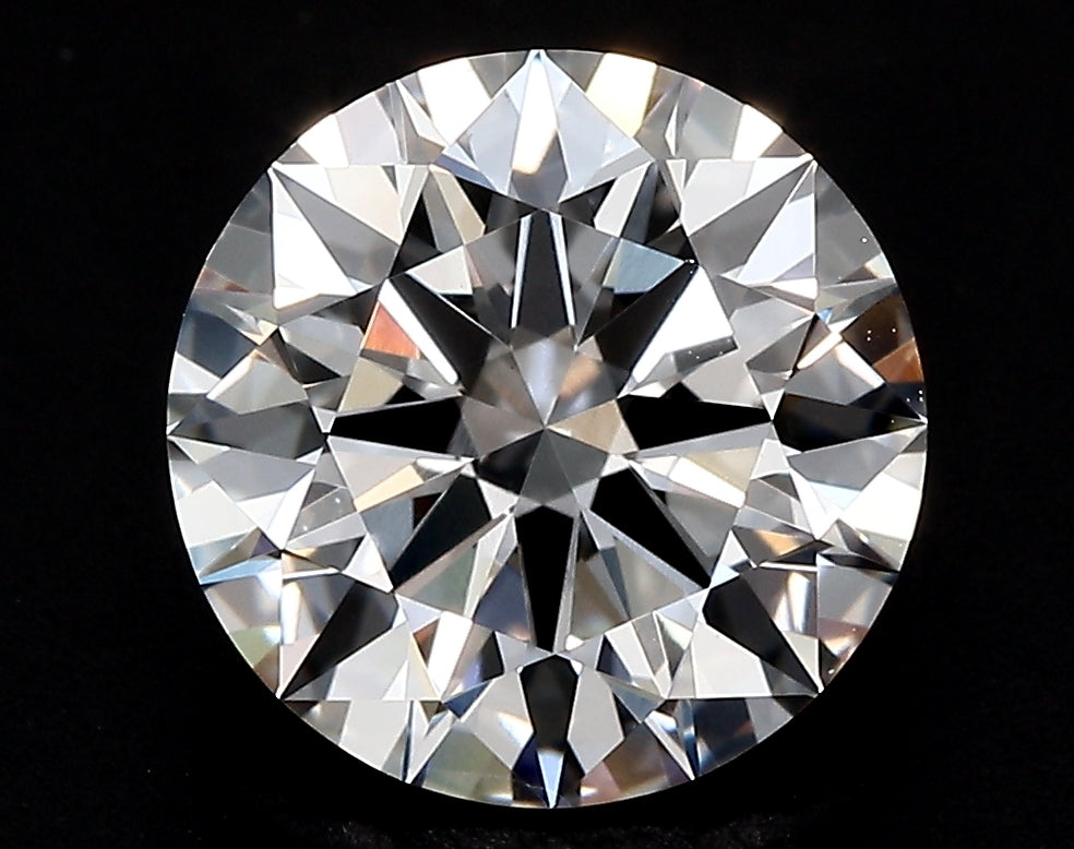 3.27 Carat Round Lab Diamond with  Cut Diamond in 14KT  view 1
