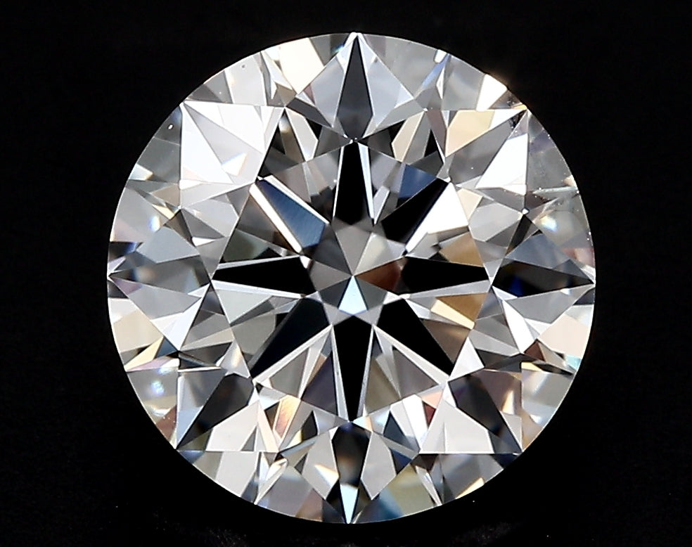 3.05 Carat Round Lab Diamond with  Cut Diamond in 14KT  view 1
