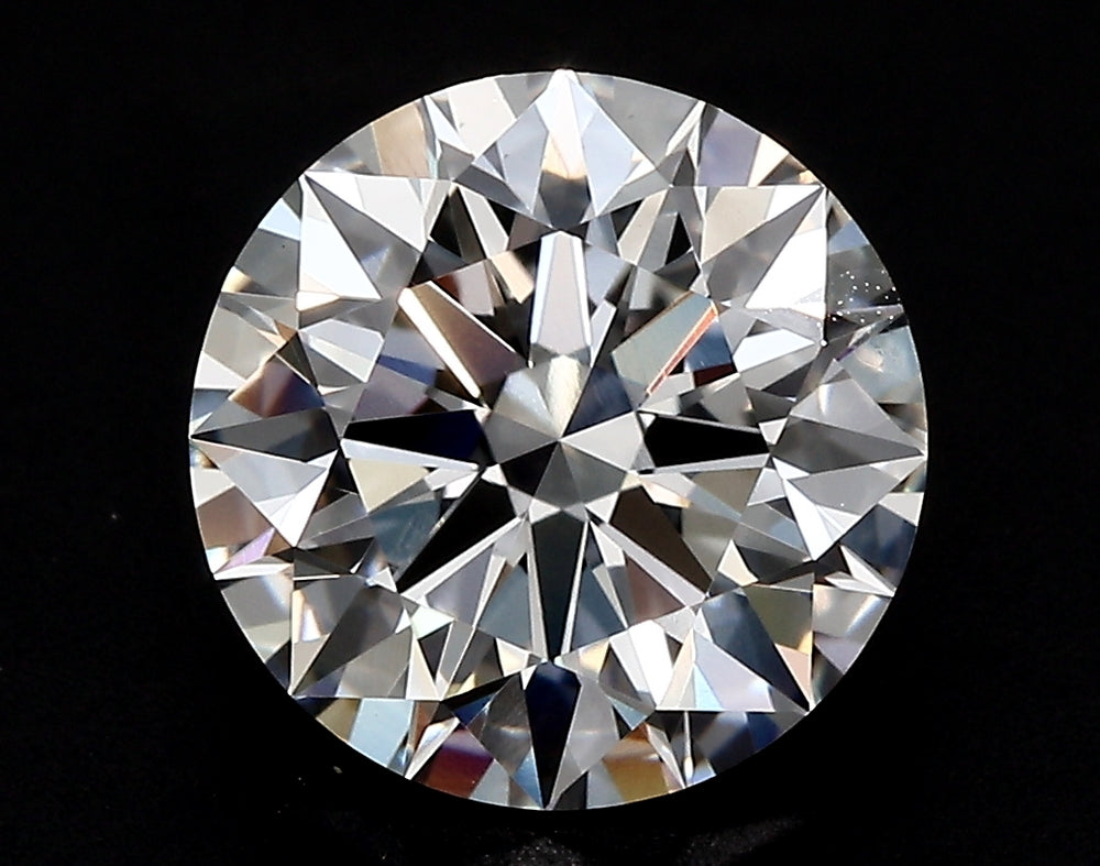 2.4 Carat Round Lab Diamond with  Cut Diamond in 14KT  view 1
