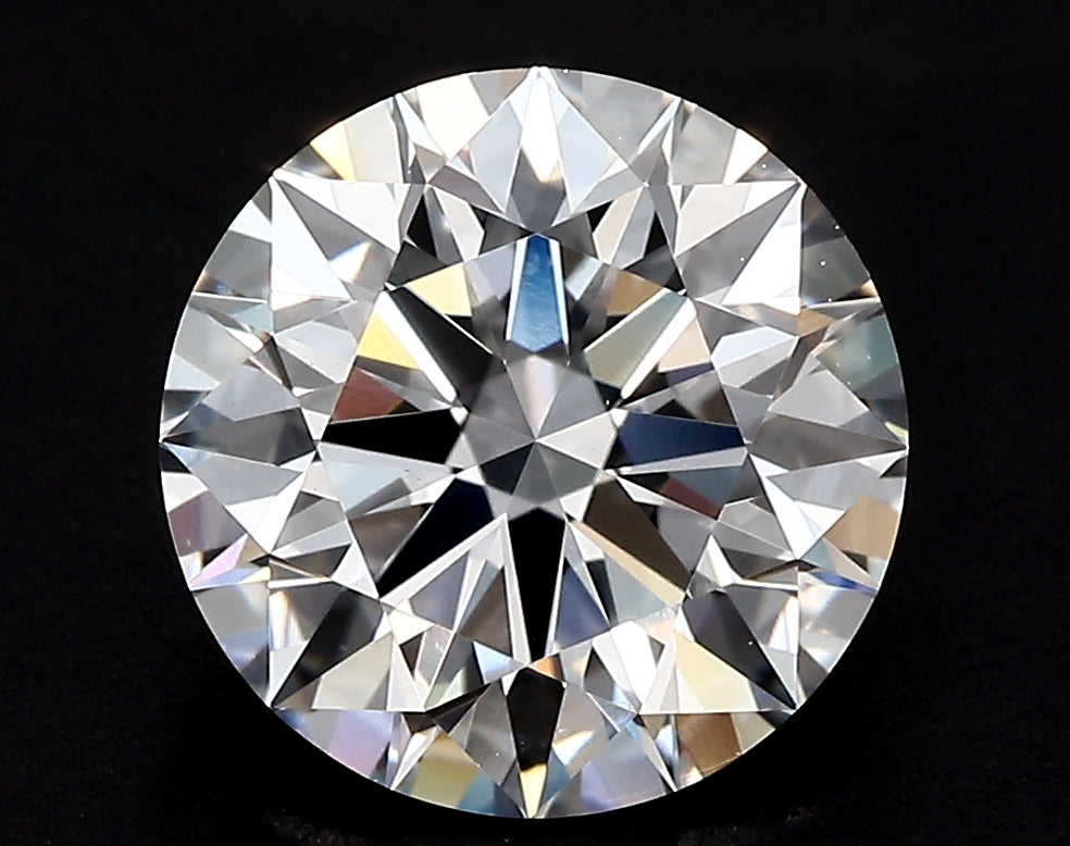 3.2 Carat Round Lab Diamond with  Cut Diamond in 14KT  view 1
