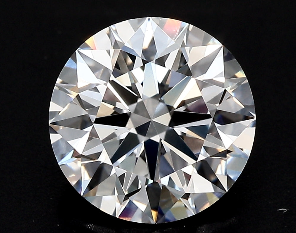 4.05 Carat Round Lab Diamond with  Cut Diamond in 14KT  view 1
