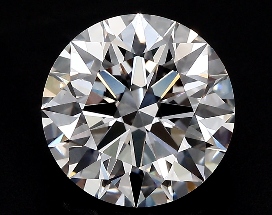 4.09 Carat Round Lab Diamond with  Cut Diamond in 14KT  view 1
