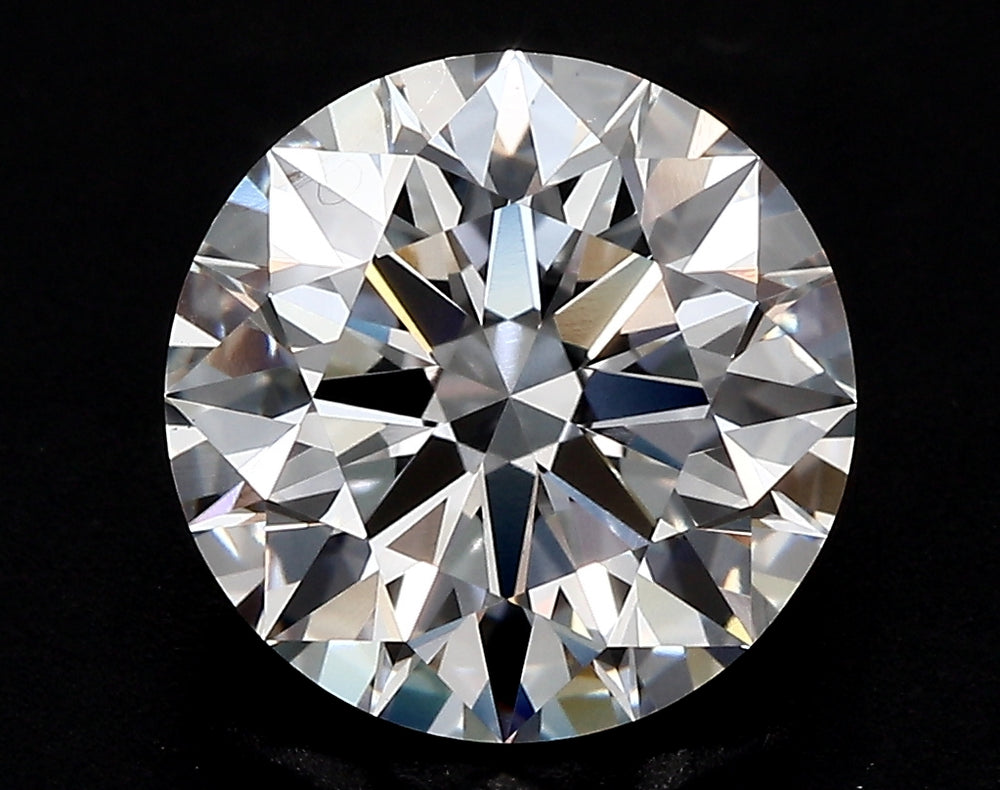 4.23 Carat Round Lab Diamond with  Cut Diamond in 14KT  view 1
