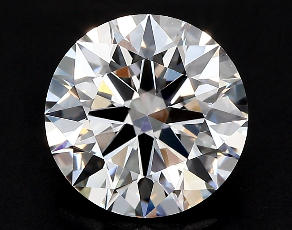 4.09 Carat Round Lab Diamond with  Cut Diamond in 14KT  view 1
