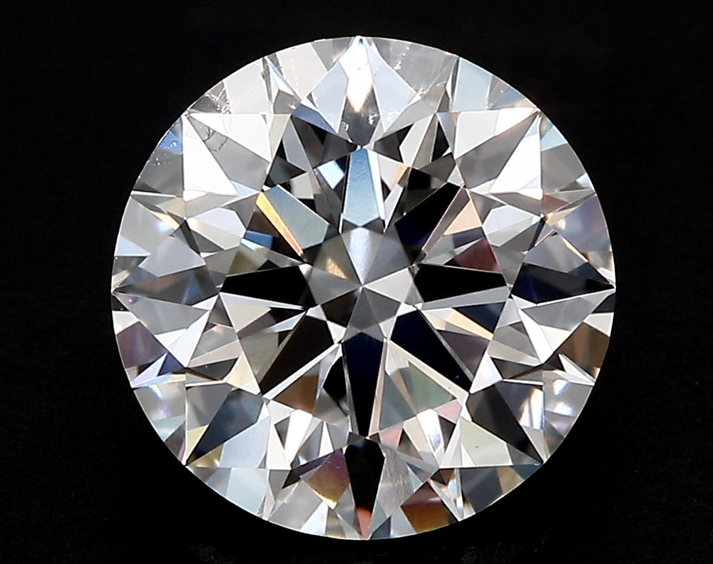 3.8 Carat Round Lab Diamond with  Cut Diamond in 14KT  view 1
