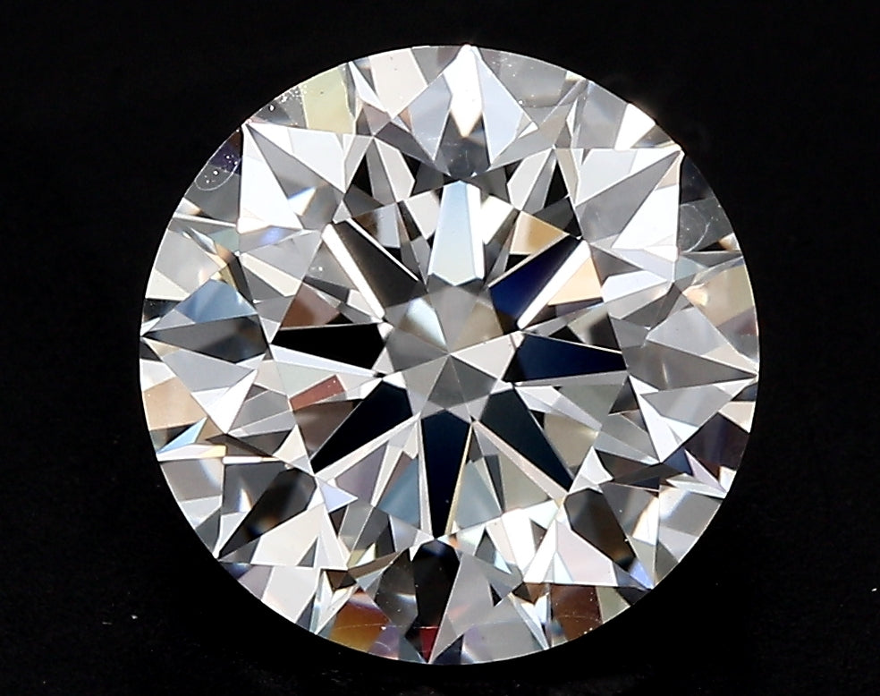 2.6 Carat Round Lab Diamond with  Cut Diamond in 14KT  view 1
