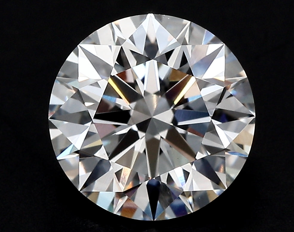 4.03 Carat Round Lab Diamond with  Cut Diamond in 14KT  view 1
