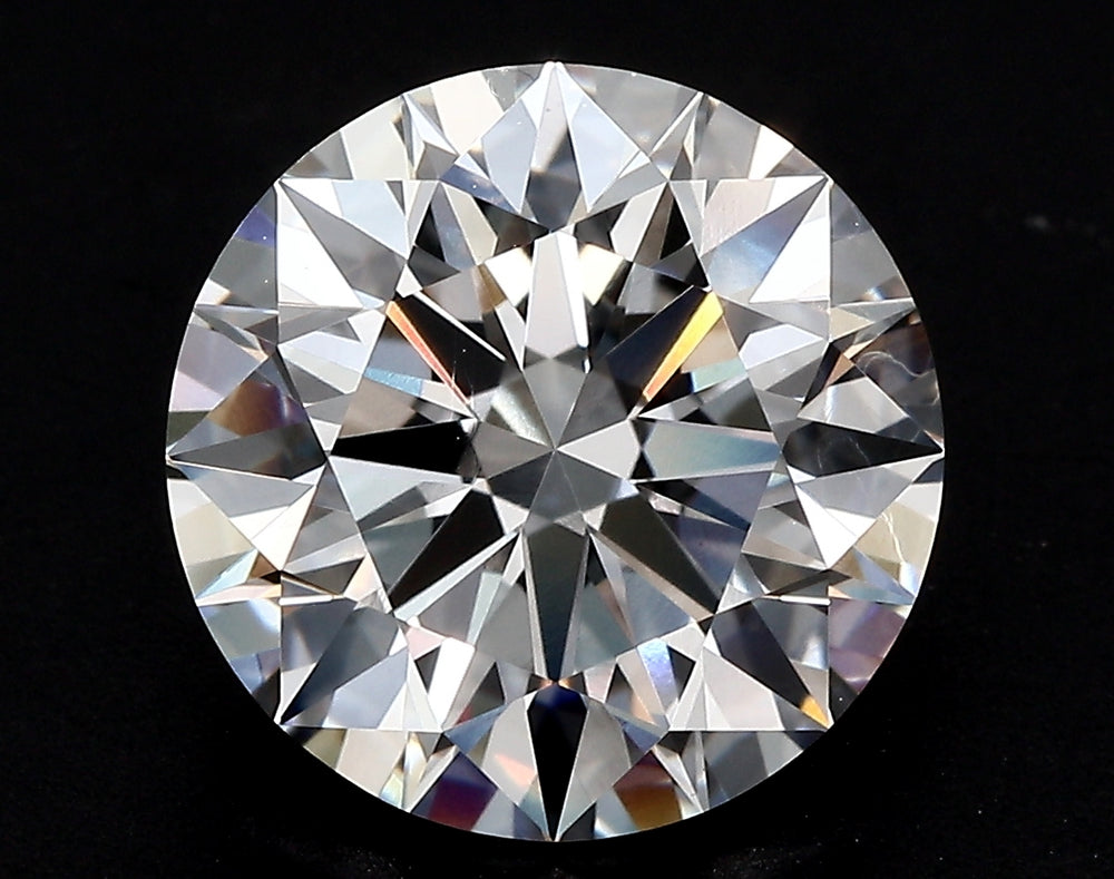 3.04 Carat Round Lab Diamond with  Cut Diamond in 14KT  view 1
