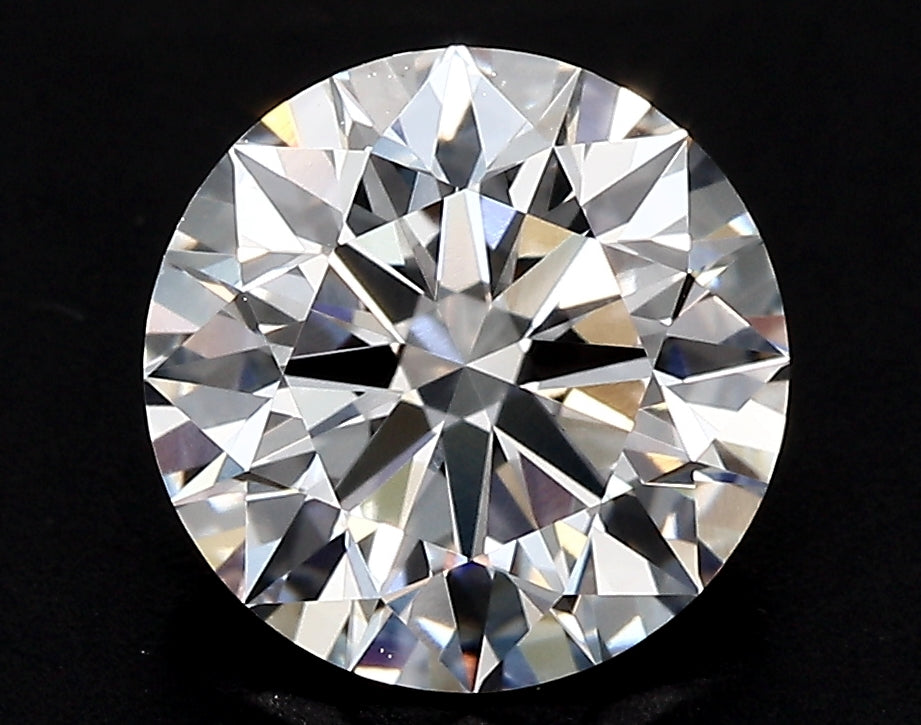 3.15 Carat Round Lab Diamond with  Cut Diamond in 14KT  view 1

