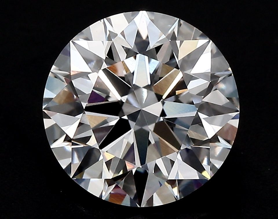 3.03 Carat Round Lab Diamond with  Cut Diamond in 14KT  view 1
