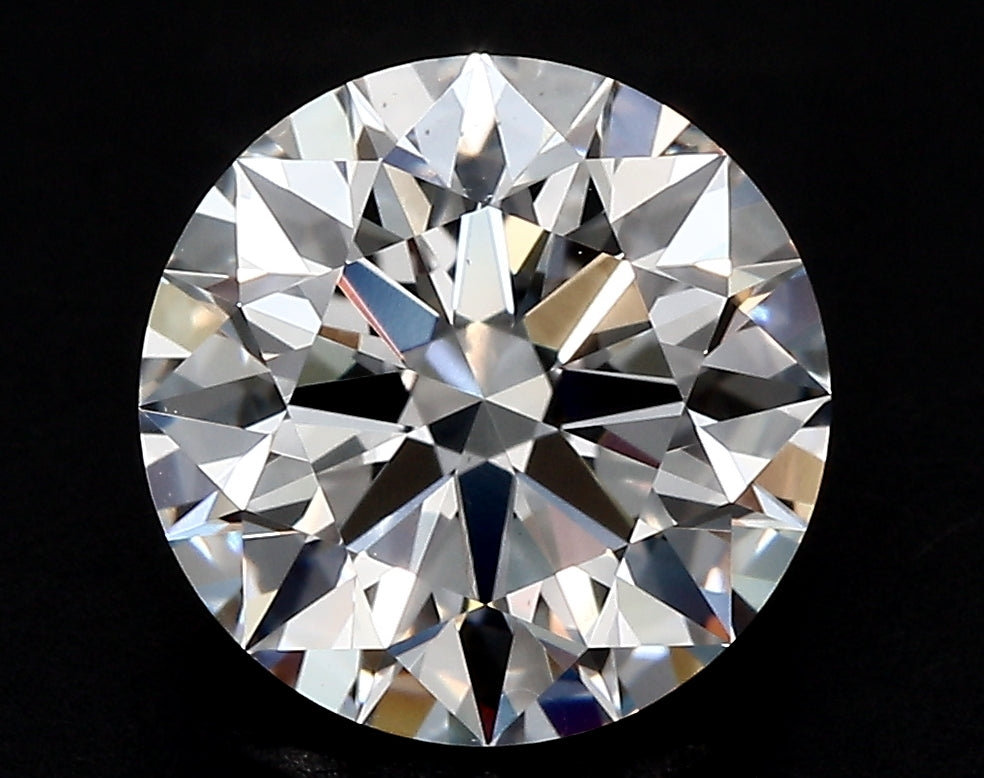 3.98 Carat Round Lab Diamond with  Cut Diamond in 14KT  view 1
