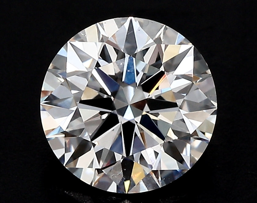 3.77 Carat Round Lab Diamond with  Cut Diamond in 14KT  view 1
