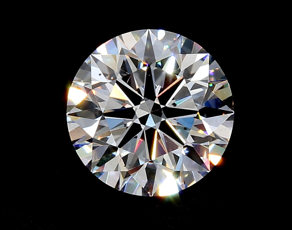 3.25 Carat Round Lab Diamond with  Cut Diamond in 14KT  view 1
