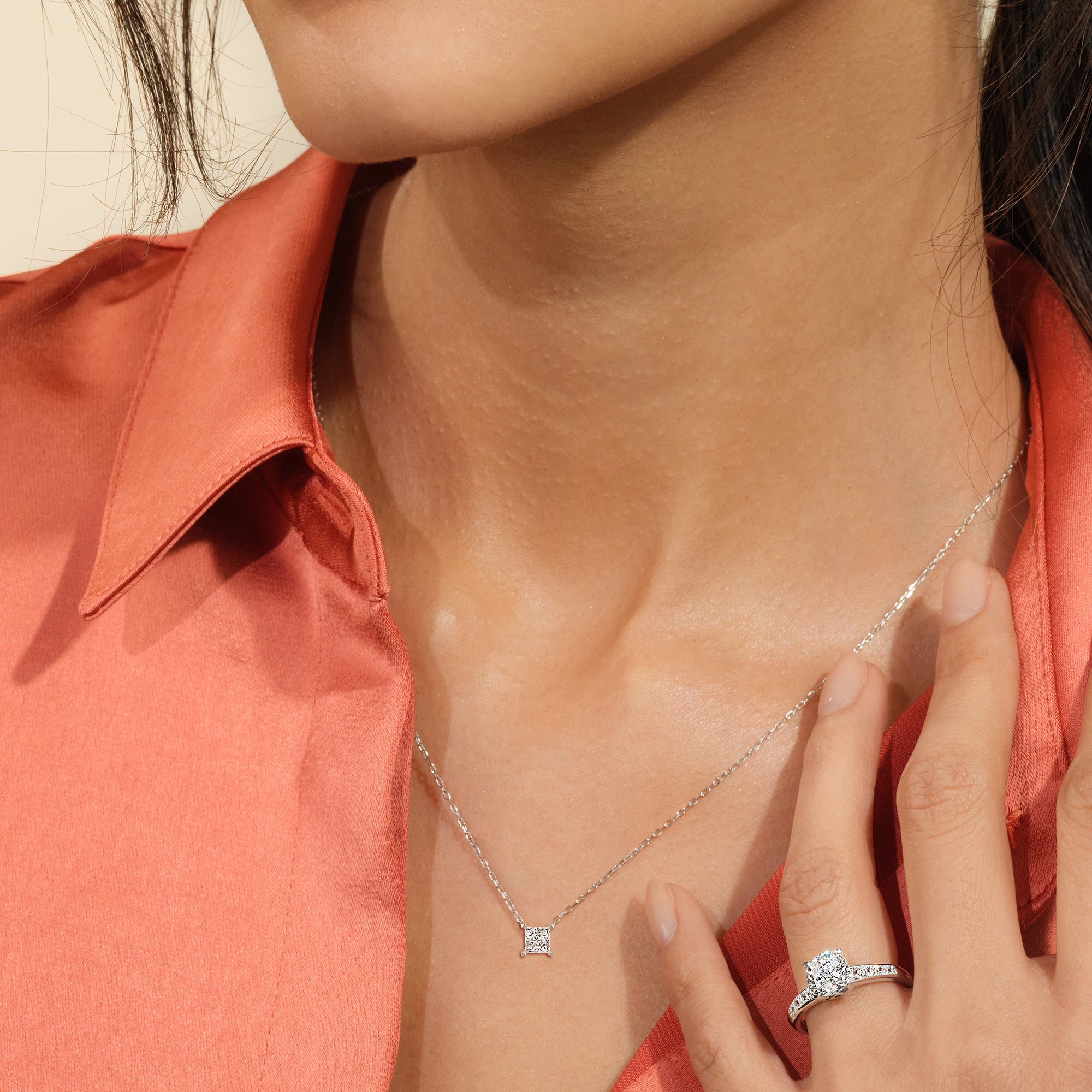 1/2 Carat Solitaire Diamond Bezel Necklace – Reis-Nichols Jewelers