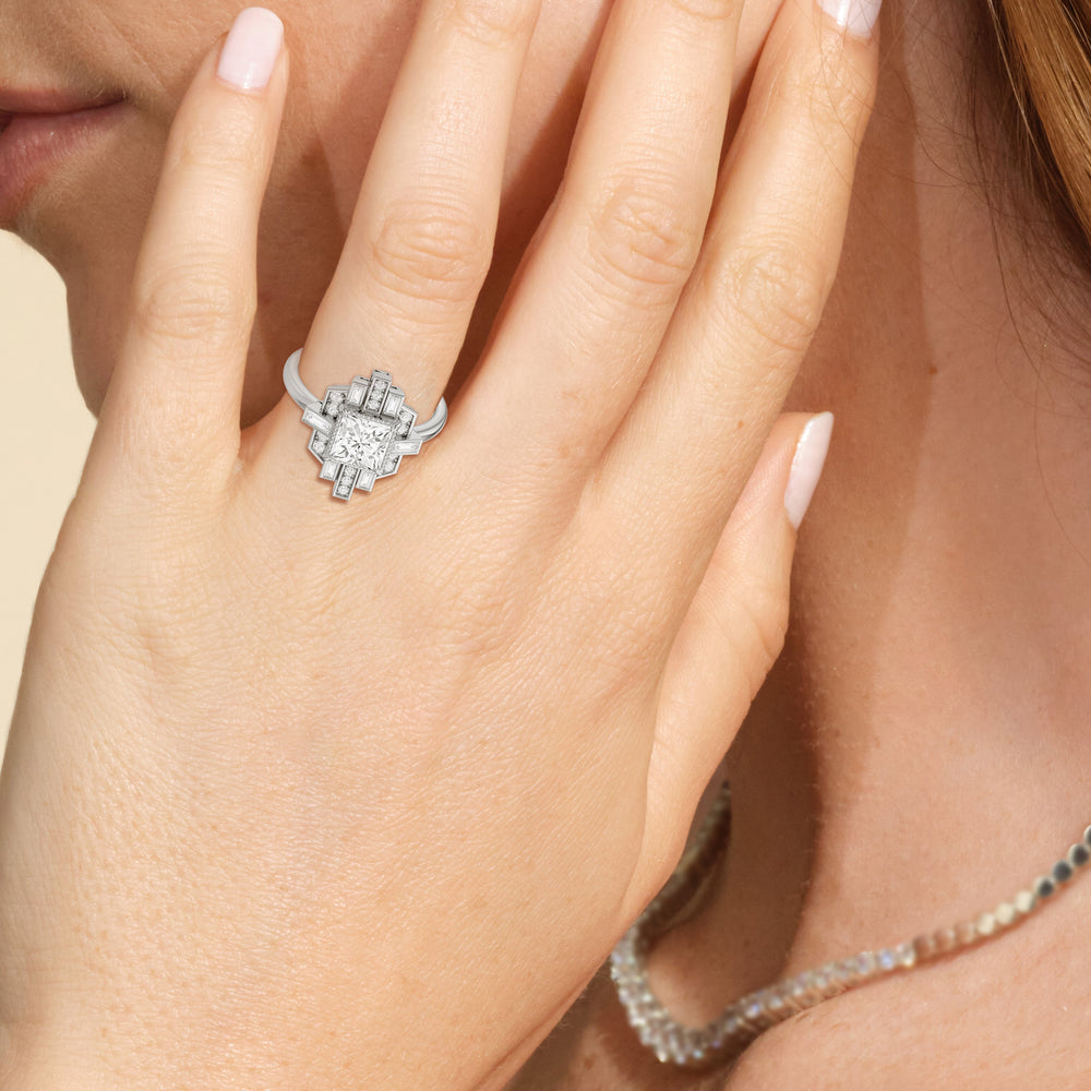 Model Wearing The Gatsby Ring view