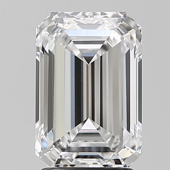 2.51 Carat Emerald Lab Diamond with  Cut Diamond in 14KT  view 1

