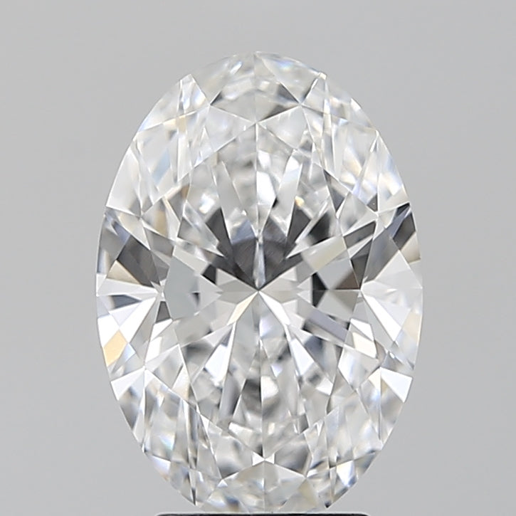 3.03 Carat Oval Lab Diamond with  Cut Diamond in 14KT  view 1

