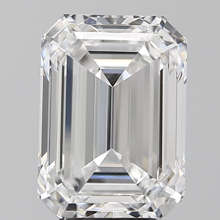 6.03 Carat Emerald Lab Diamond with  Cut Diamond in 14KT  view 1
