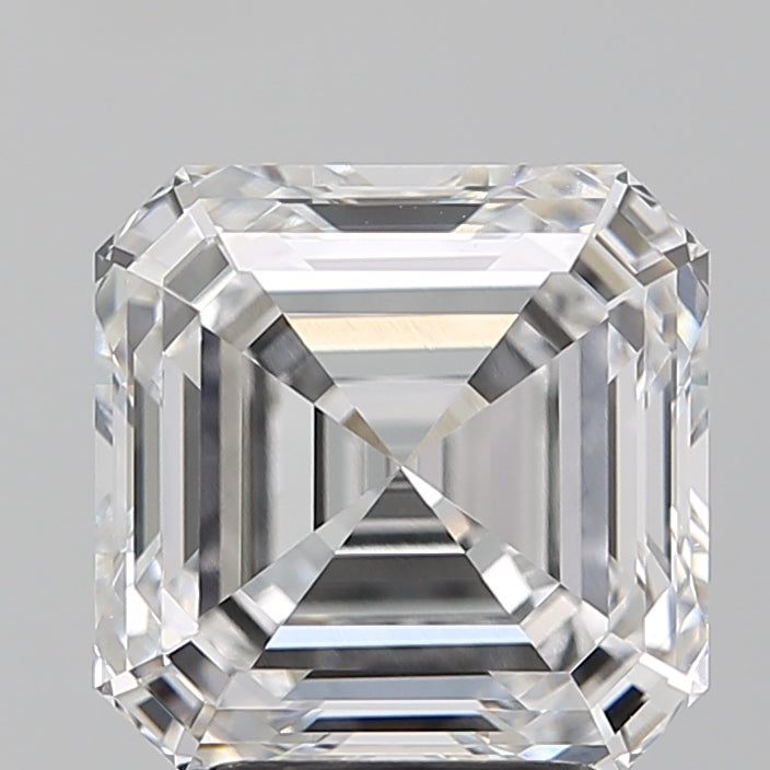 3.54 Carat Asscher Lab Diamond with  Cut Diamond in 14KT  view 1
