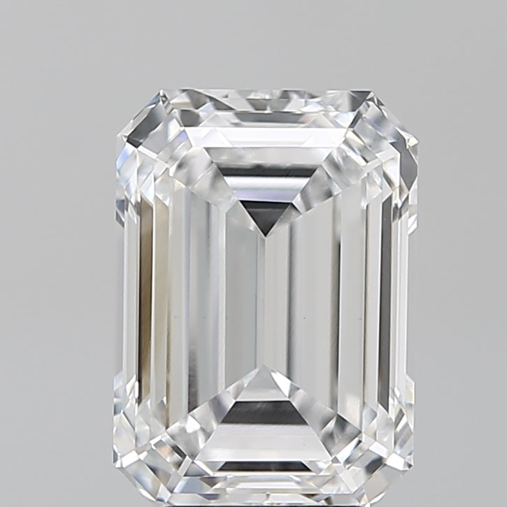 4.11 Carat Emerald Lab Diamond with  Cut Diamond in 14KT  view 1
