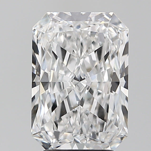 3.02 Carat Radiant Lab Diamond with  Cut Diamond in 14KT  view 1
