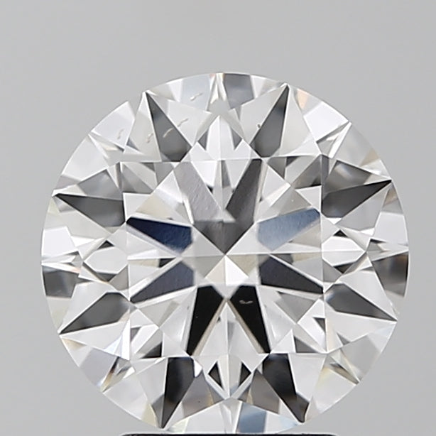 2.95 Carat Round Lab Diamond with  Cut Diamond in 14KT  view 1
