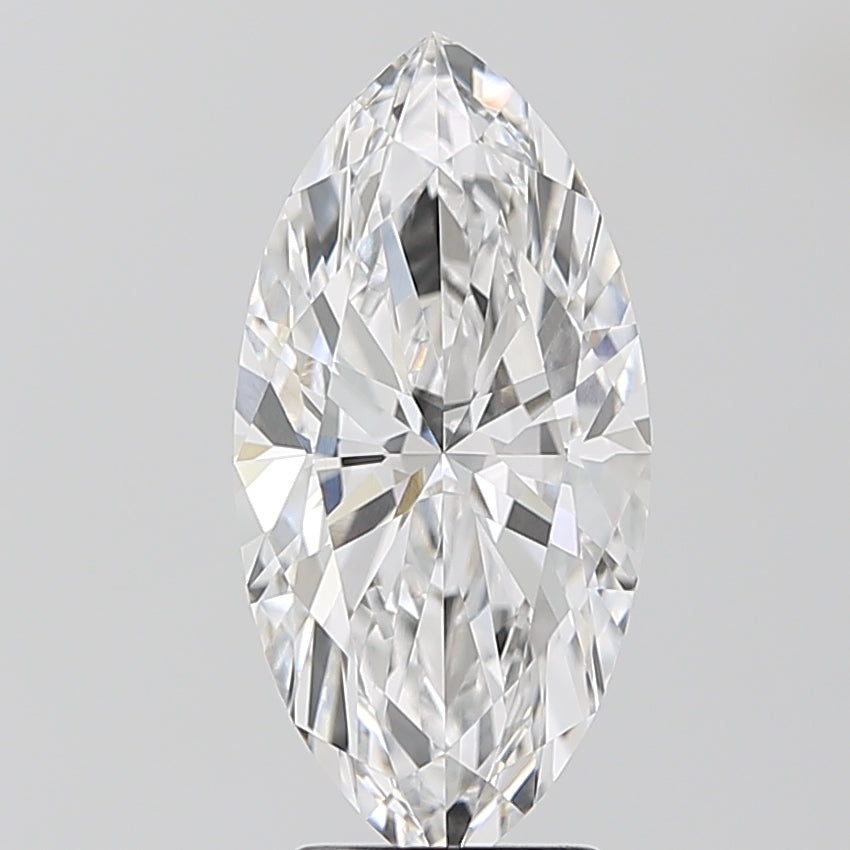 3.05 Carat Marquise Lab Diamond with  Cut Diamond in 14KT  view 1
