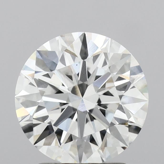 2.01 Carat Round Lab Diamond with  Cut Diamond in 14KT  view 1
