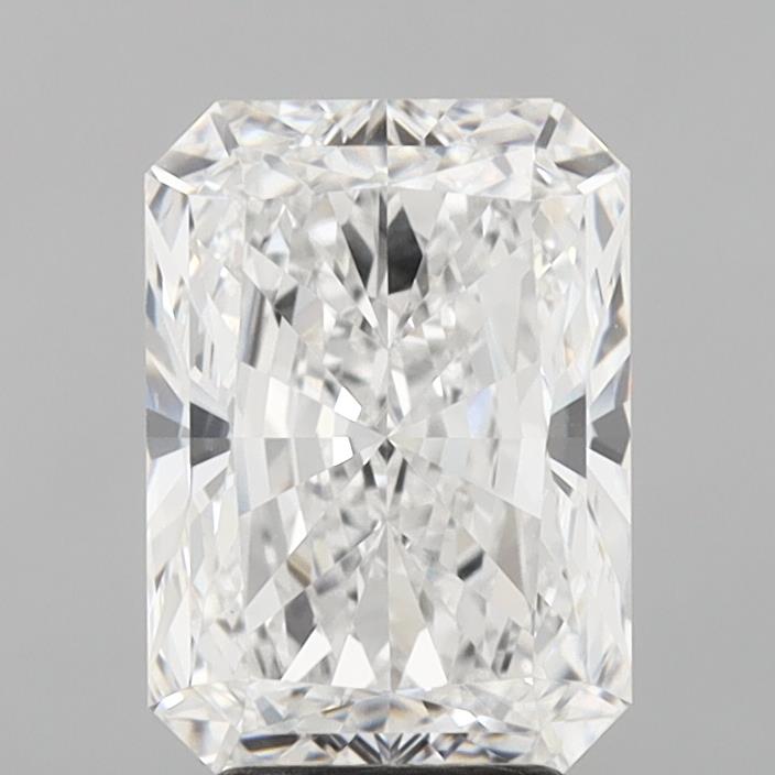 4.09 Carat Radiant Lab Diamond with  Cut Diamond in 14KT  view 1

