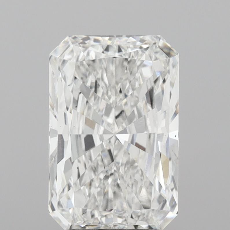 3.01 Carat Radiant Lab Diamond with  Cut Diamond in 14KT  view 1
