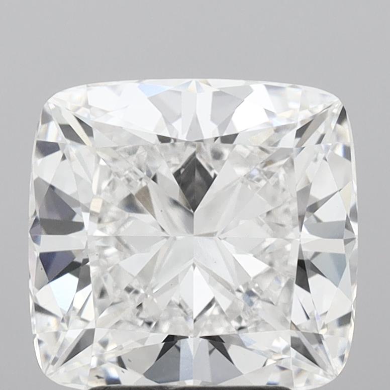 3.09 Carat Cushion Lab Diamond with  Cut Diamond in 14KT  view 1
