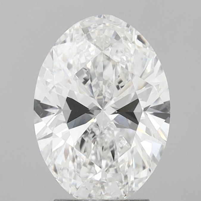 3.5 Carat Oval Lab Diamond with  Cut Diamond in 14KT  view 1
