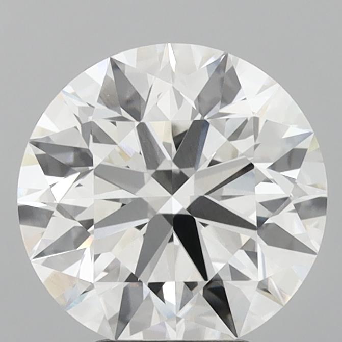 4.08 Carat Round Lab Diamond with  Cut Diamond in 14KT  view 1
