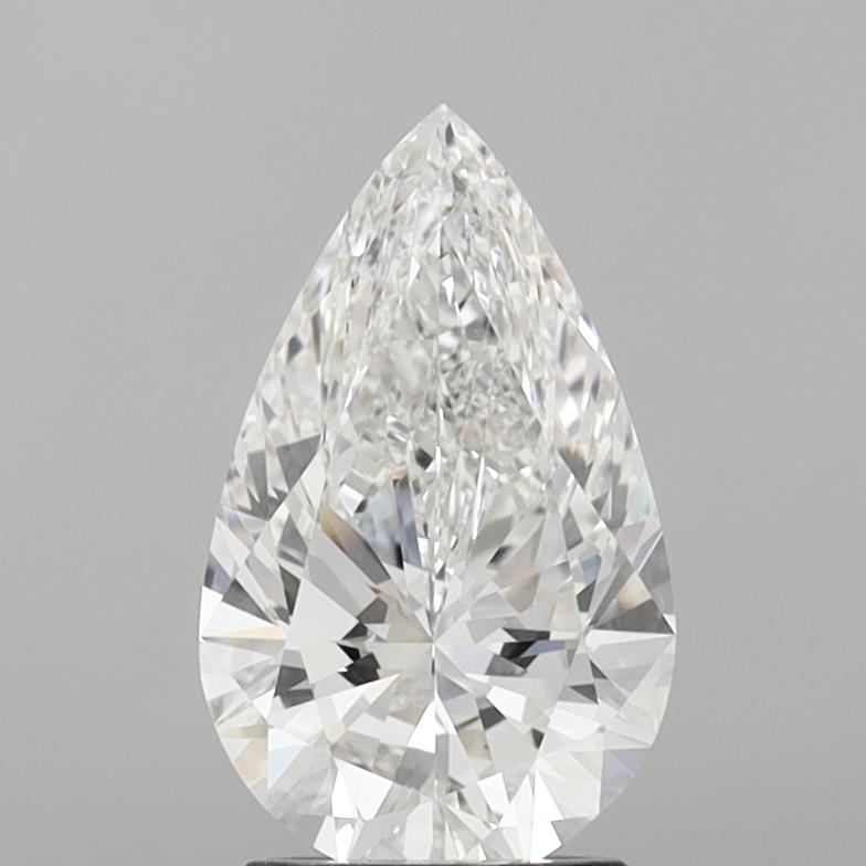 2.51 Carat Pear Lab Diamond with  Cut Diamond in 14KT  view 1

