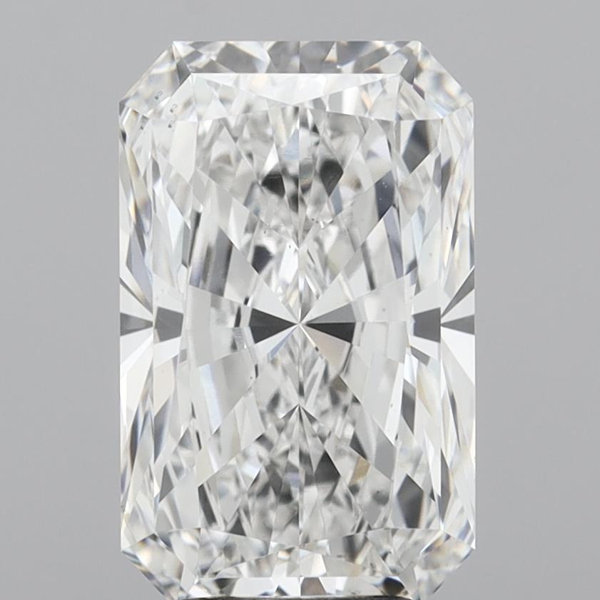 4.01 Carat Radiant Lab Diamond with  Cut Diamond in 14KT  view 1
