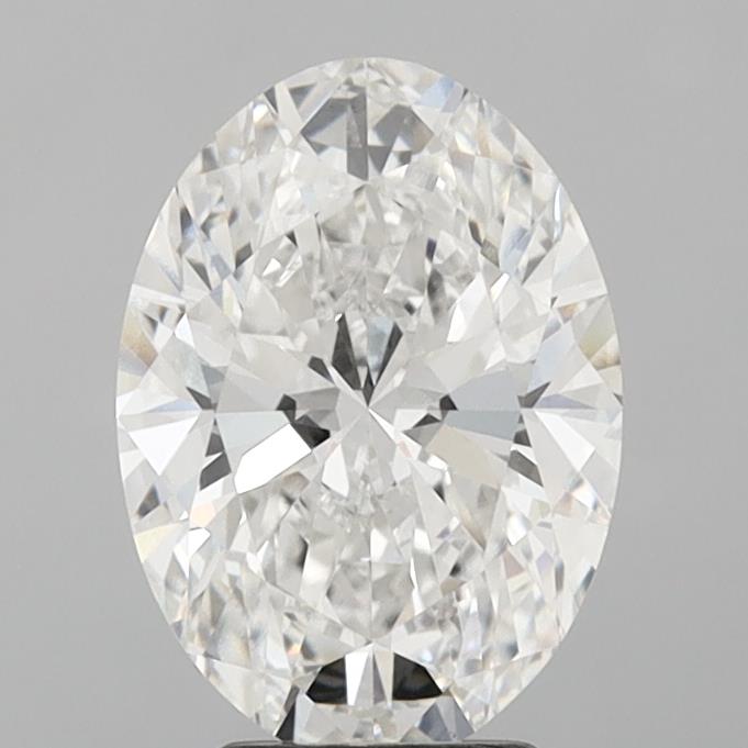 3.51 Carat Oval Lab Diamond with  Cut Diamond in 14KT  view 1
