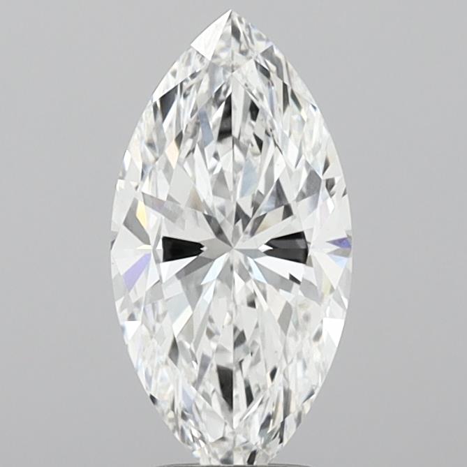 2.7 Carat Marquise Lab Diamond with  Cut Diamond in 14KT  view 1
