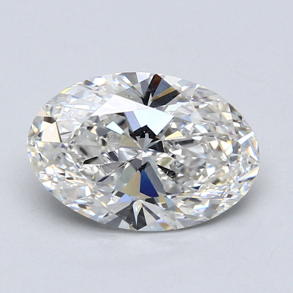 2.51 Carat Oval Lab Diamond with  Cut Diamond in 14KT  view 1
