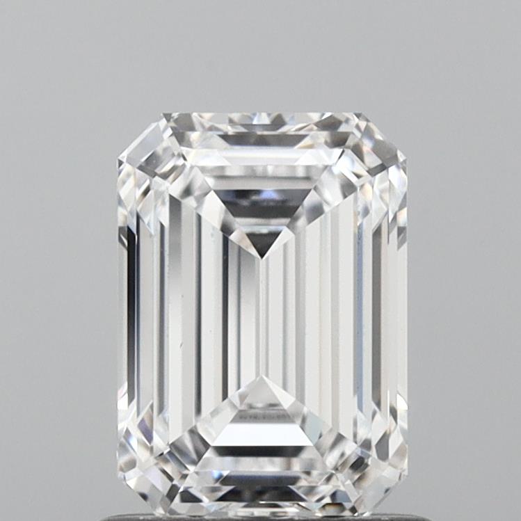 1.06 Carat Emerald Lab Diamond with  Cut Diamond in 14KT  view 1
