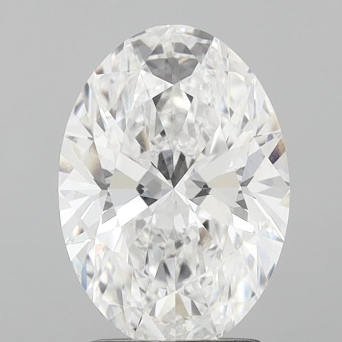 2.07 Carat Oval Lab Diamond with  Cut Diamond in 14KT  view 1
