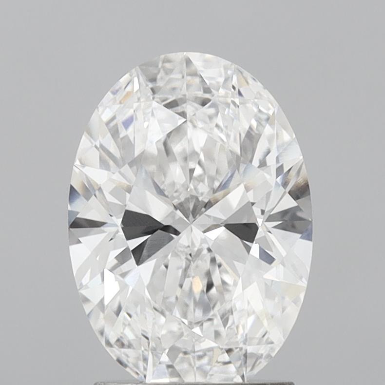 2.0 Carat Oval Lab Diamond with  Cut Diamond in 14KT  view 1
