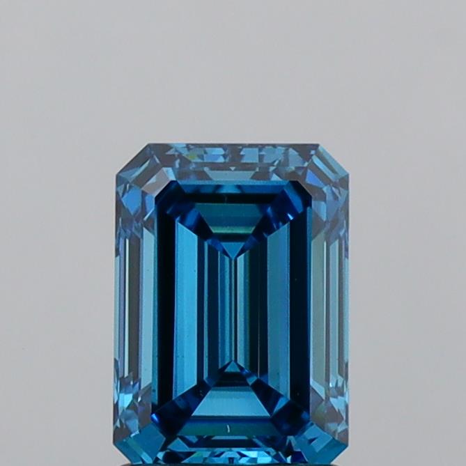 1.5 Carat Emerald Lab Diamond with  Cut Diamond in 14KT  view 1
