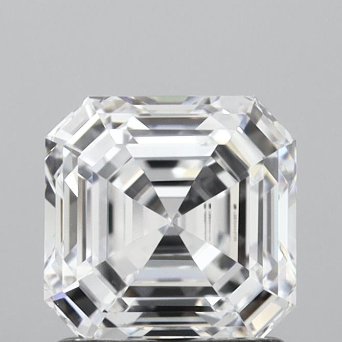 1.44 Carat Asscher Lab Diamond with  Cut Diamond in 14KT  view 1
