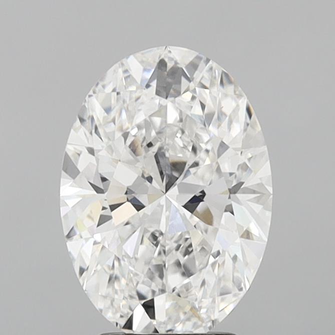 3.01 Carat Oval Lab Diamond with  Cut Diamond in 14KT  view 1
