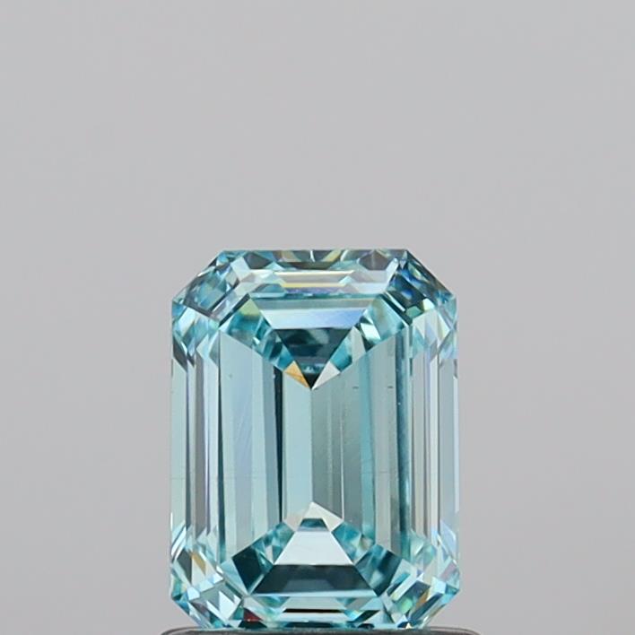 1.22 Carat Emerald Lab Diamond with  Cut Diamond in 14KT  view 1
